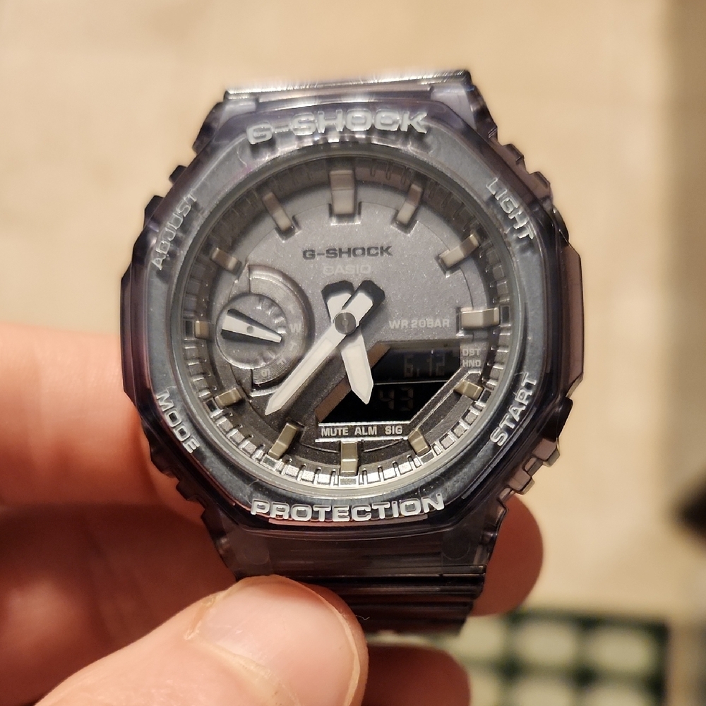 Woman's Casio G-Shock Translucent Gray Watch